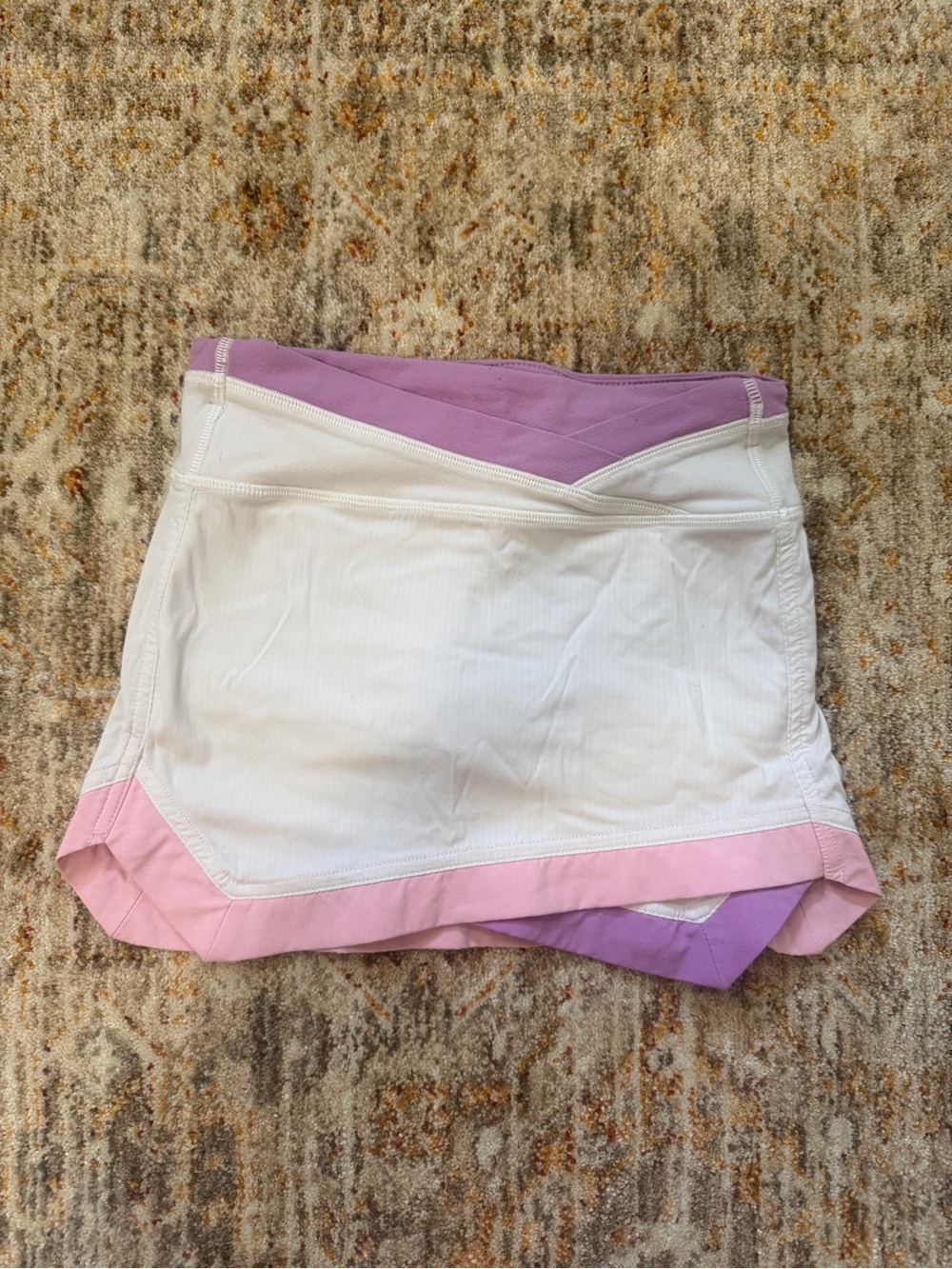 Ivivva White Active Skort with Lavender and Pink Accents